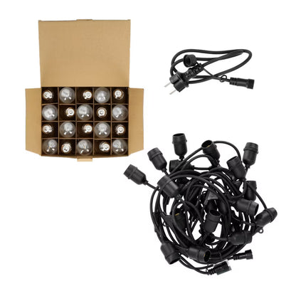 Lyskæde Baja LED 10 m 20x1W E27 Sort