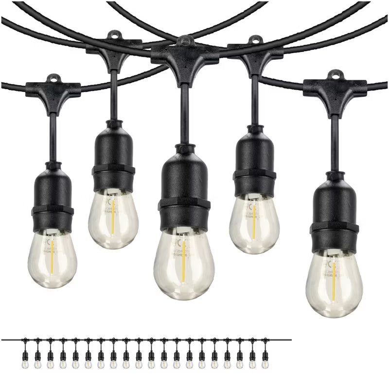 Lyskæde Baja LED 10 m 20x1W E27 Sort