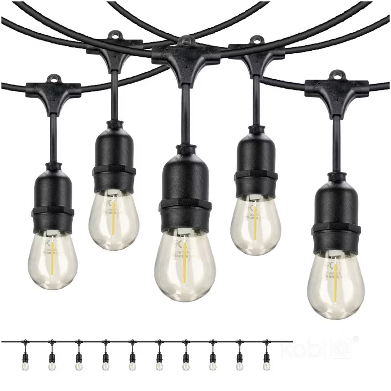 Lyskæde Baja LED 10 m 10x1W E27 Sort
