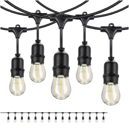 Lyskæde Baja LED 15x1W 15 m E27 Sort
