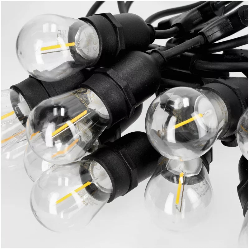 Lyskæde Baja LED 15x1W 15 m E27 Sort