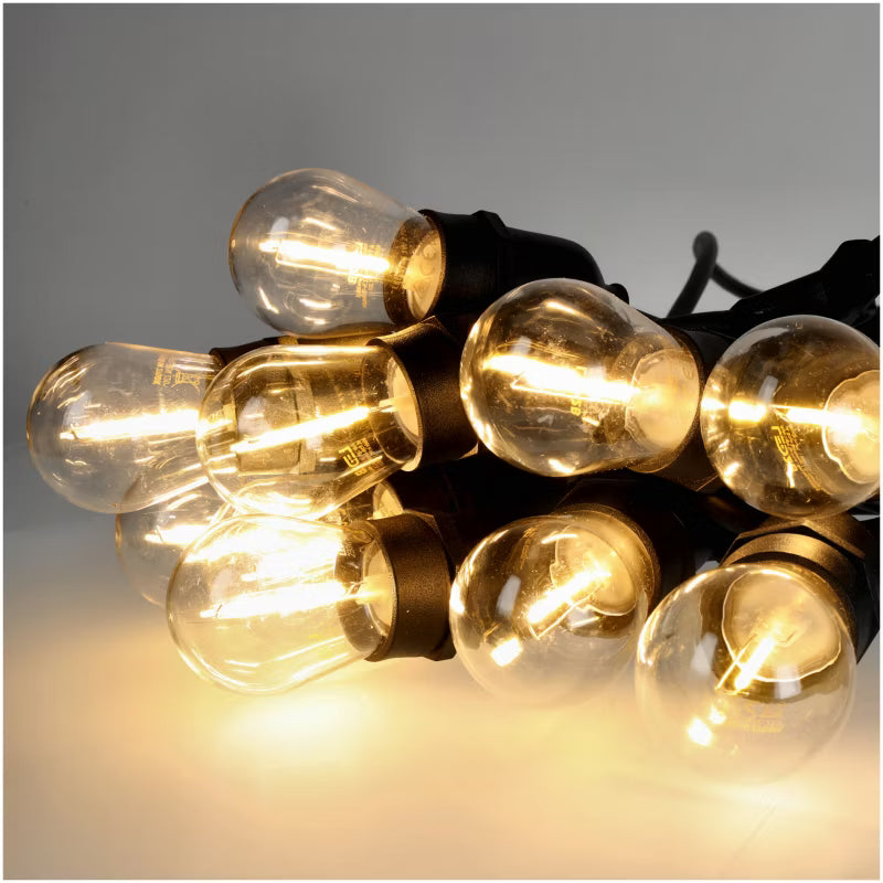 Lyskæde Baja LED 15x1W 15 m E27 Sort