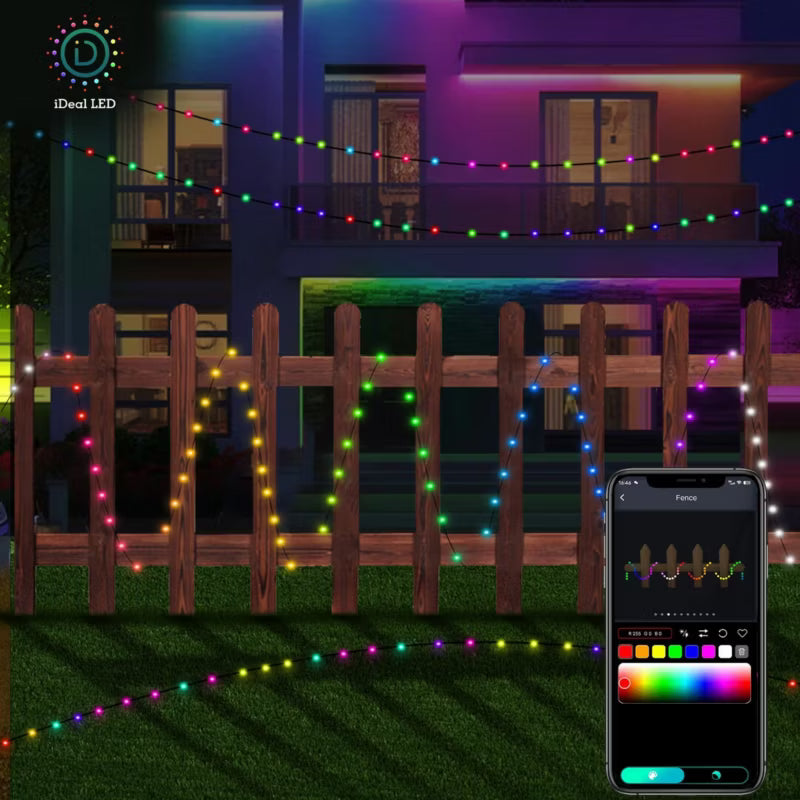 Lyskæde Biri 5 m Hvid RGB LED IP44