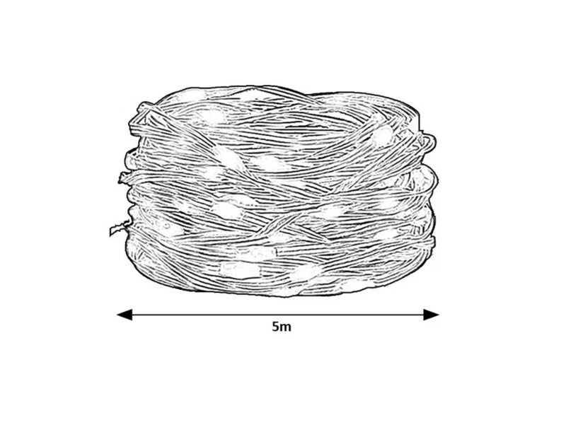 Lyskæde Biri 5 m Hvid RGB LED IP44