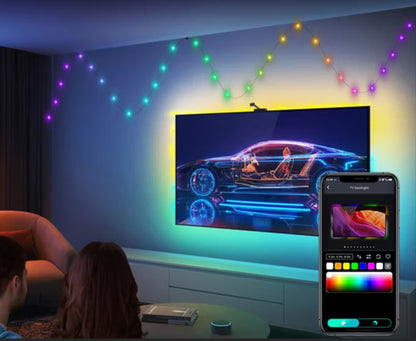 Lyskæde Biri 5 m Hvid RGB LED IP44
