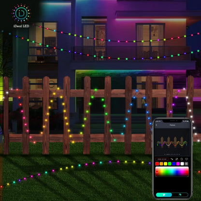 Lyskæde Biri LED 10 m RGB IP44 Hvid med Fjernbetjening