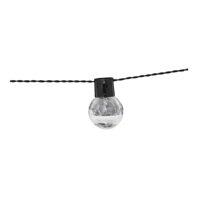 Lyskæde Crackle Ball 8 LED IP44 Hvid