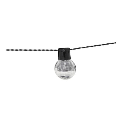 Lyskæde Crackle Ball 8 LED IP44 Hvid