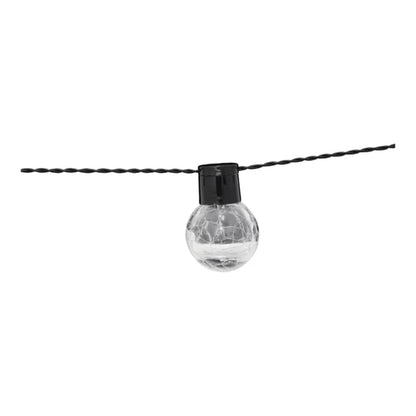 Lyskæde Crackle Ball 8 LED IP44 Hvid