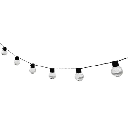 Lyskæde Crackle Ball 8 LED IP44 Hvid