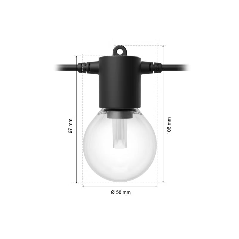 Lyskæde Festavia 14 m 20 LED RGB IP65