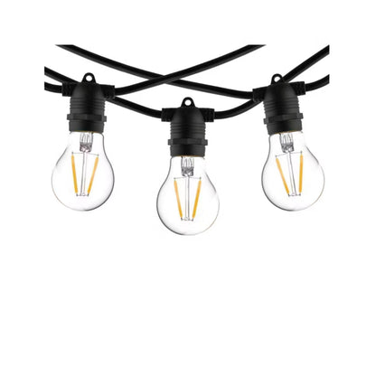 Lyskæde Festoon Lights 6 m Sort 10xE27 IP65