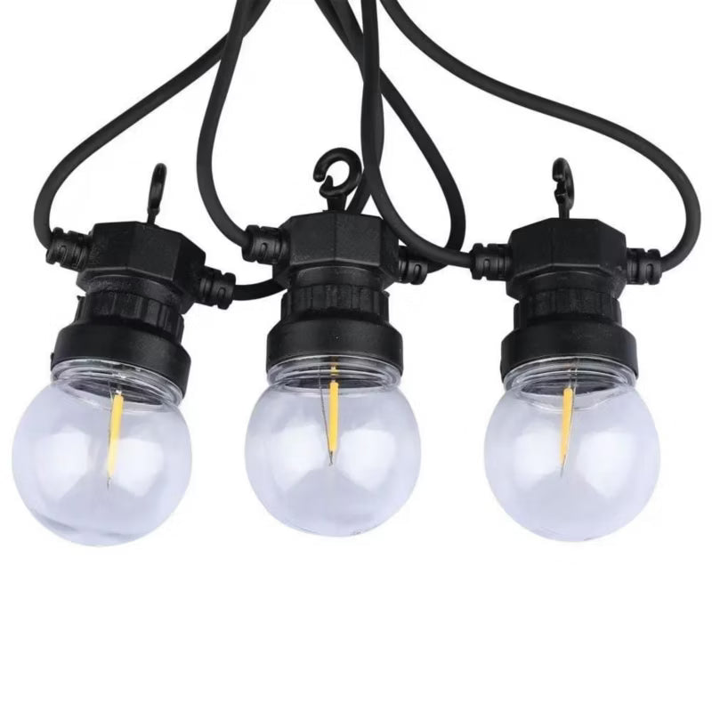 Lyskæde LED 5 m 10 Pærer IP44 Sort