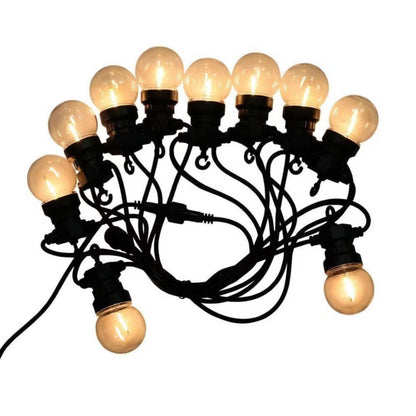 Lyskæde LED 5 m 10 Pærer IP44 Sort