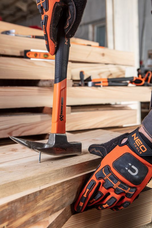 NEO TOOLS tømrerhammer 600 g i orange, 1 stk.