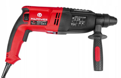 MAPOWER slagboremaskine 1050W SDS Plus 3,2J komplet sæt