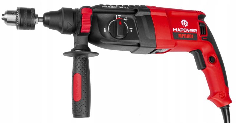 MAPOWER slagboremaskine 1050W SDS Plus 3,2J komplet sæt