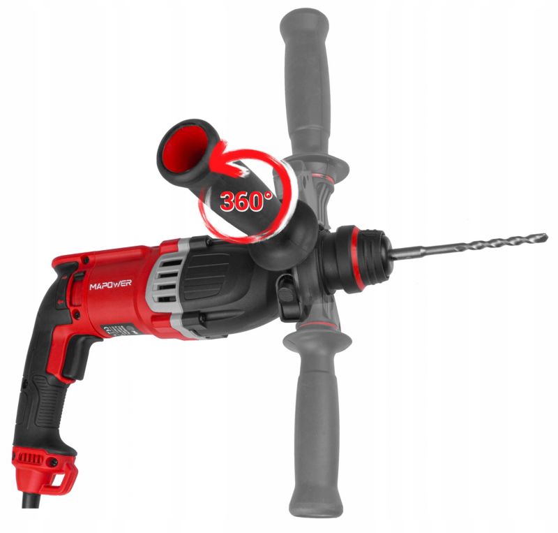 MAPOWER 1200W SDS Plus borehammer – komplet