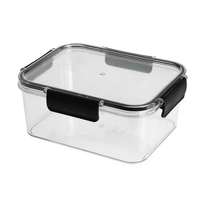 Madopbevaringsboks Tæt 1,8 Liter 26x21x14 cm Gennemsigtig Sort