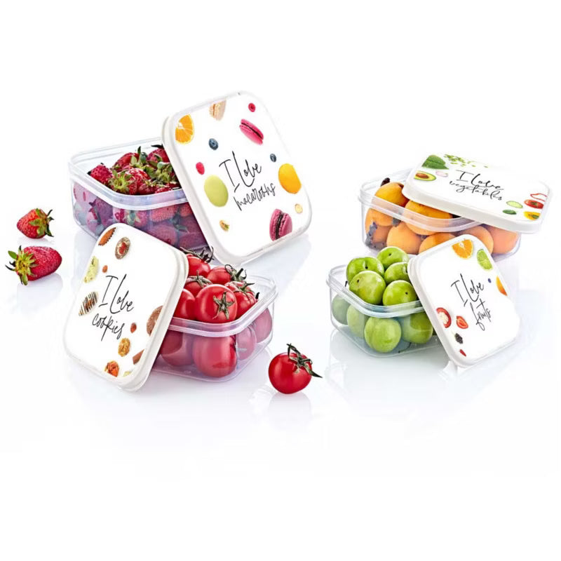 Madopbevaringsbøtter 4 Dele 300-1000 ml BPA-Fri