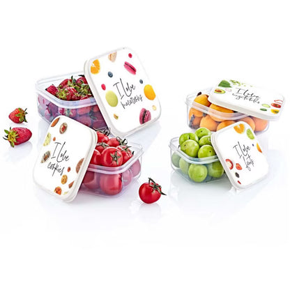 Madopbevaringsbøtter 4 Dele 300-1000 ml BPA-Fri