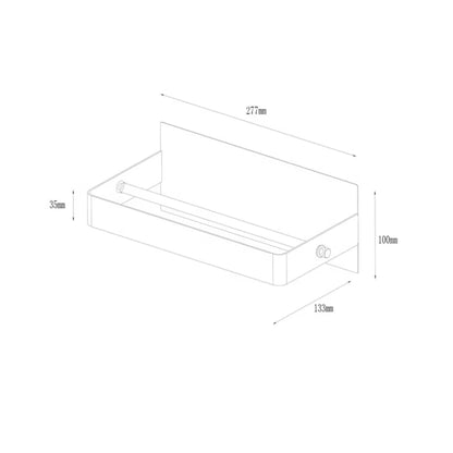 Magnetisk Køkkenrulleholder Pecel 27,7x13,3 cm Grå