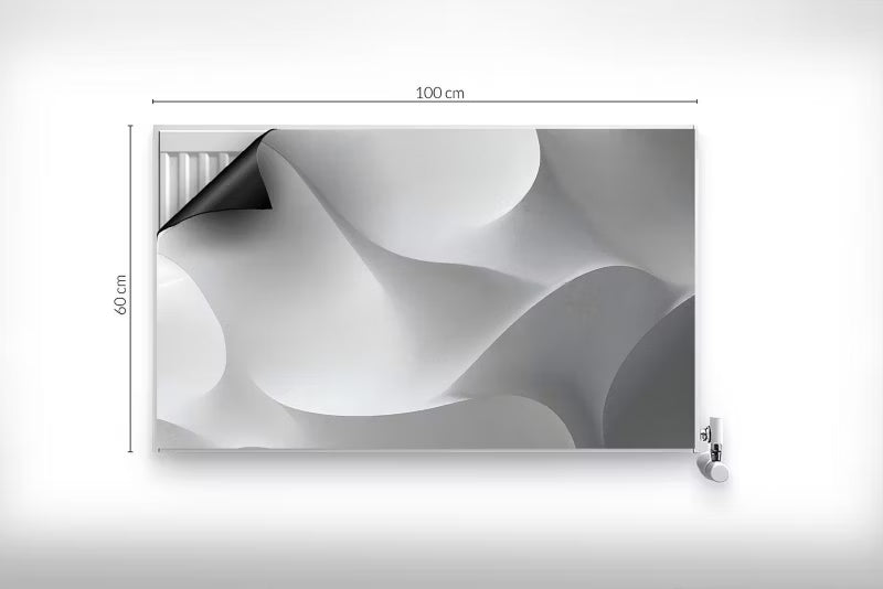 Magnetisk Radiatorskjuler 100x60 cm Geometrisk Grå
