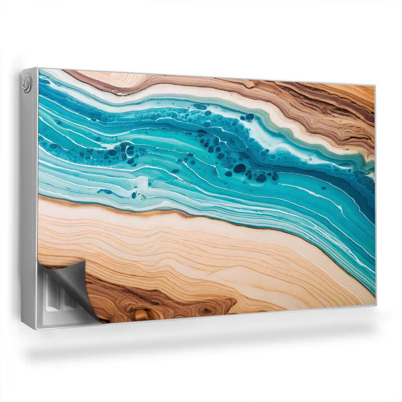 Magnetisk Radiatorskjuler 100x60 cm Blå