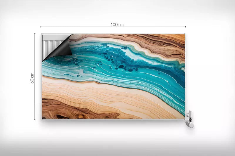 Magnetisk Radiatorskjuler 100x60 cm Blå