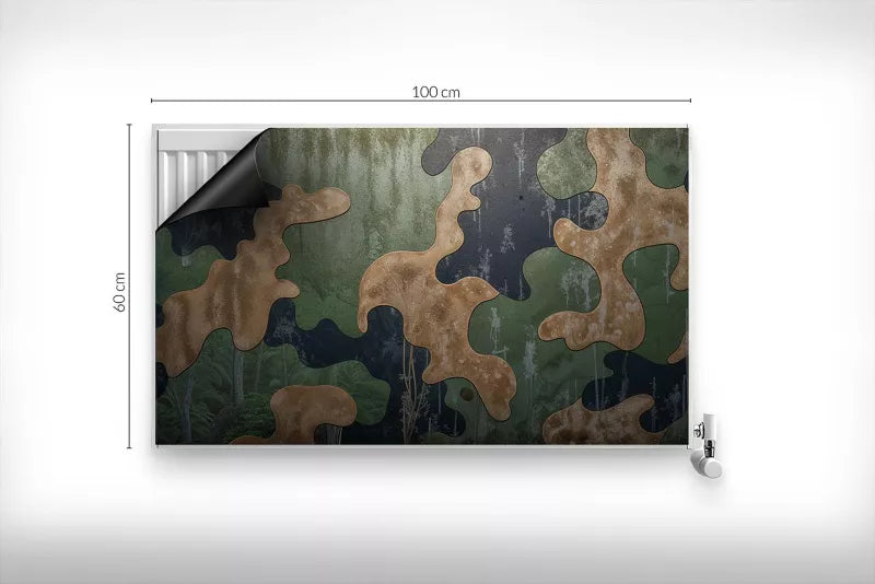 Magnetisk Radiatorskjuler 100x60 cm Camouflage Grøn