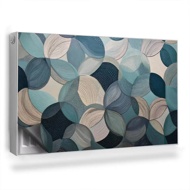 Magnetisk Radiatorskjuler 100x60 cm Cirkler Blå