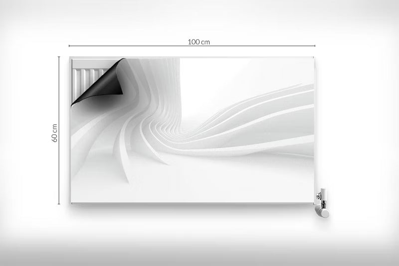 Magnetisk Radiatorskjuler 100x60 cm Geometriske Bølger