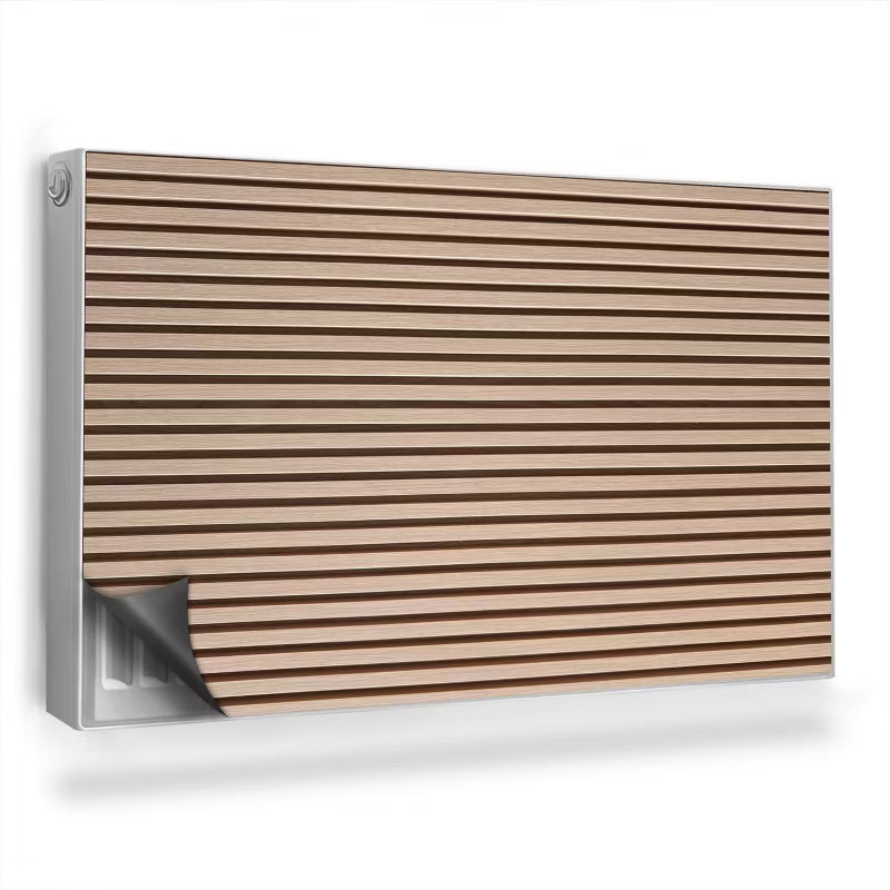 Magnetisk Radiatorskjuler 100x60 cm Trælameller Beige