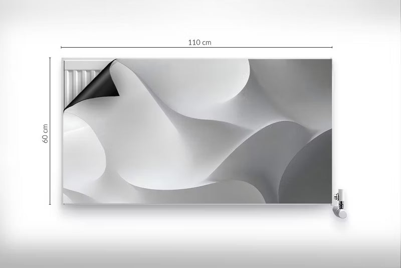 Magnetisk Radiatorskjuler 110x60 cm Geometrisk Grå