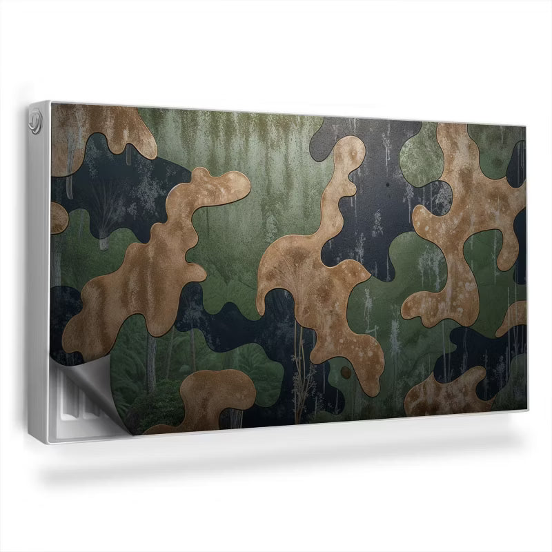 Magnetisk Radiatorskjuler 110x60 cm Camouflage Grøn