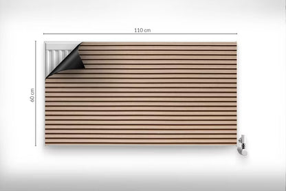 Magnetisk Radiatorskjuler 110x60 cm Lyst Trælamel