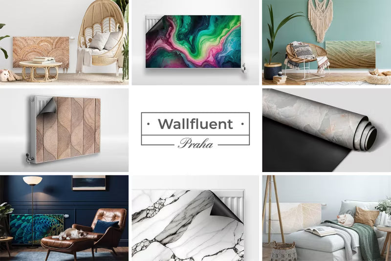 Magnetisk Radiatorskjuler 80x60 cm Farverig Røg