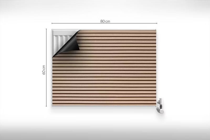 Magnetisk Radiatorskjuler 80x60 cm Lyst Trælook