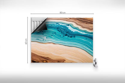 Magnetisk Radiatorskjuler 80x60 cm Blå