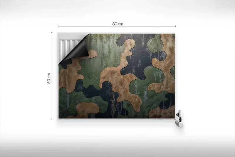 Magnetisk Radiatorskjuler 80x60 cm Camouflage Grøn