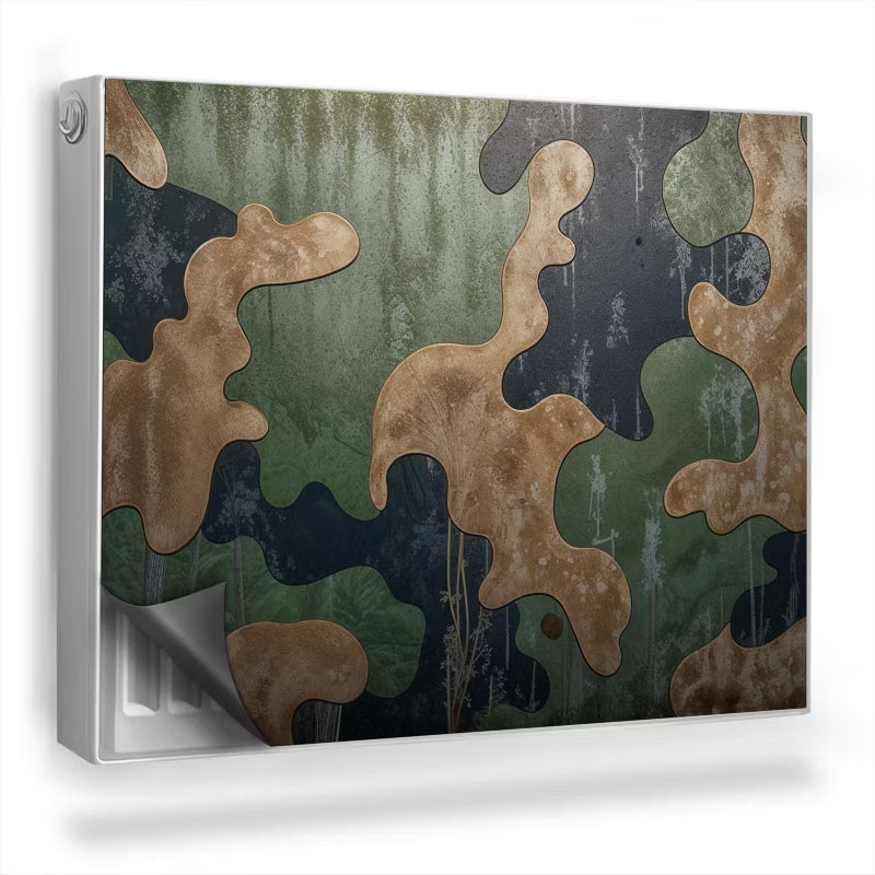 Magnetisk Radiatorskjuler 80x60 cm Camouflage Grøn