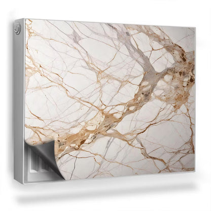 Magnetisk Radiatorskjuler 80x60 cm Marmorstruktur Beige