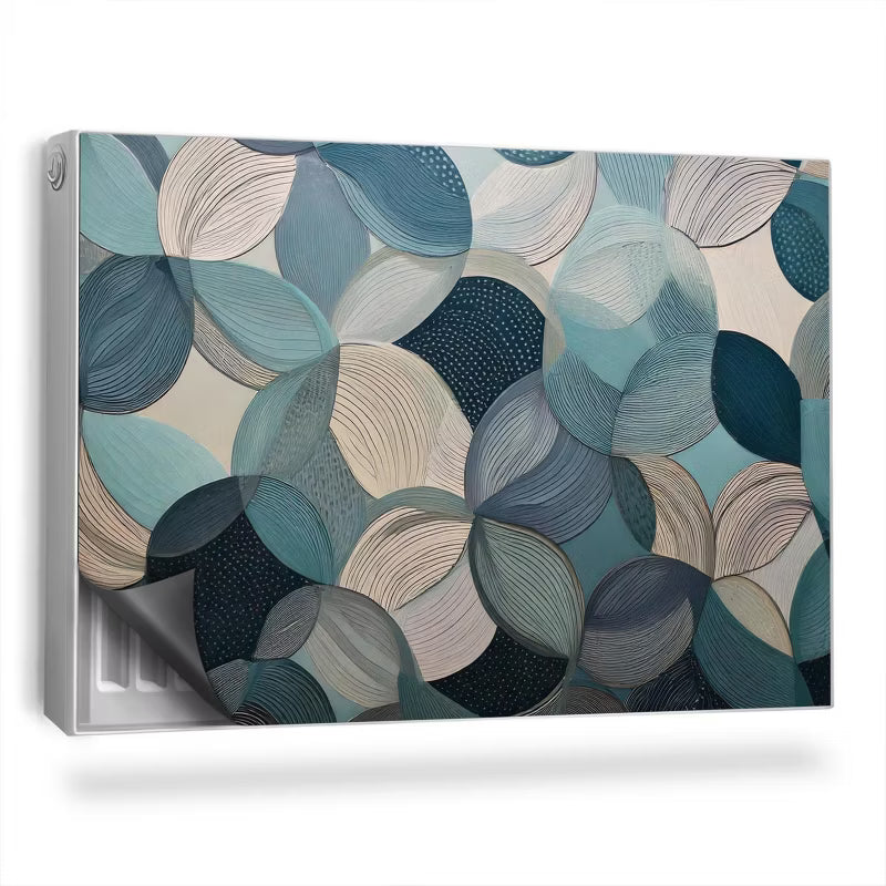 Magnetisk Radiatorskjuler 90x60 cm Cirkler Blå