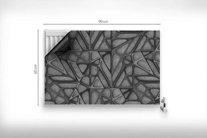 Magnetisk Radiatorskjuler 90x60 cm Metal Struktur Grå