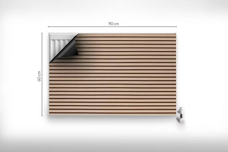 Magnetisk Radiatorskjuler 90x60 cm Lys Trælook