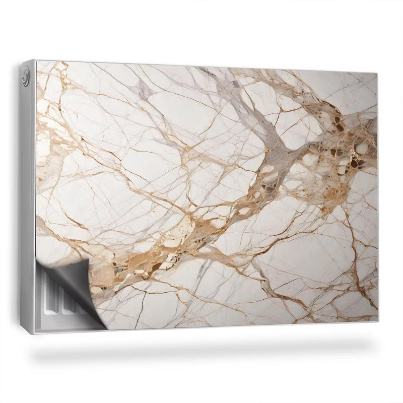 Magnetisk Radiatorskjuler 90x60 cm Marmor Beige