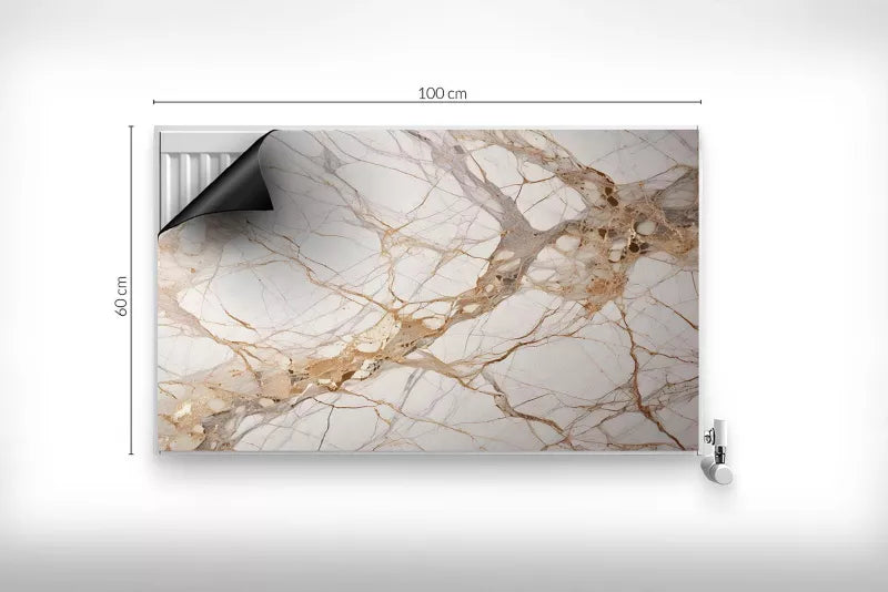 Magnetisk Radiatorskjuler Marmor 100x60 cm Beige
