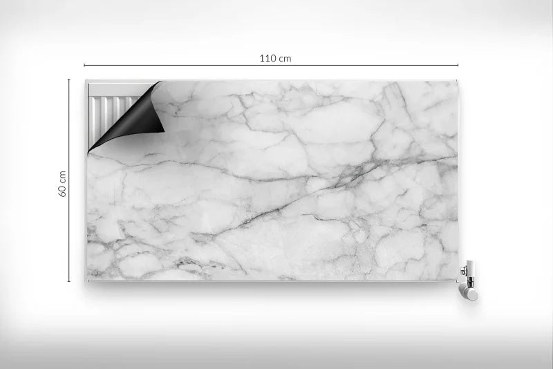 Magnetisk Radiatorskjuler Marmor 110x60 cm Grå