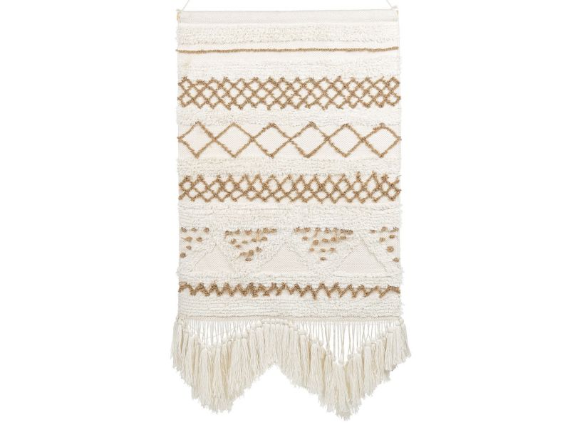 Bazdan makramé vægophæng i bomuld, beige, 1 stk.
