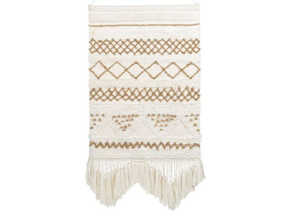 Bazdan makramé vægophæng i bomuld, beige, 1 stk.